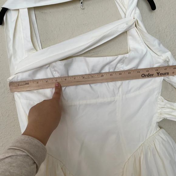 HOUSE OF CB 'Florianne' Ivory Bow Mini Dress NWOT size M - Picture 6 of 14
